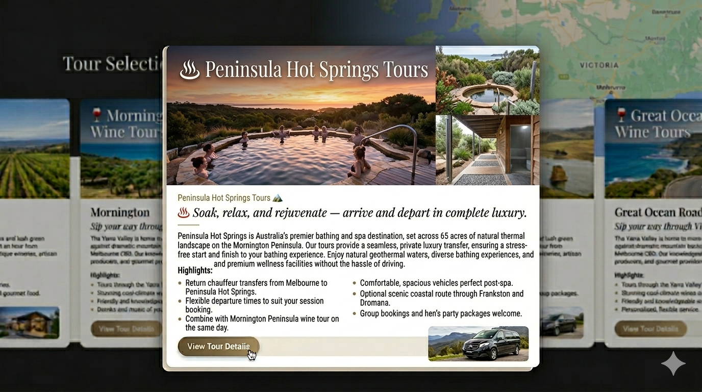 Peninsula Hot Springs Tours — SevenStar Limo Victoria